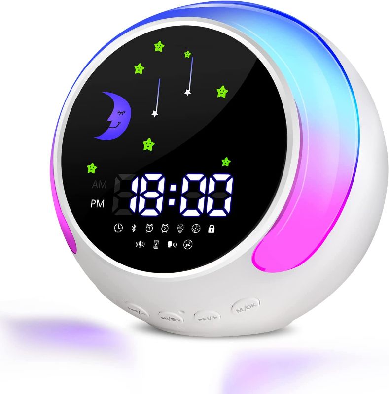 Photo 1 of Alarm Clock Touch Night Light .DIY Recording Alarm Clock Ringtones, Sleep Sound Machine, Wake Up Light Alarm Clock and Sleep Trainer for Children, Bluetooth Speaker.
--LIGHT USE