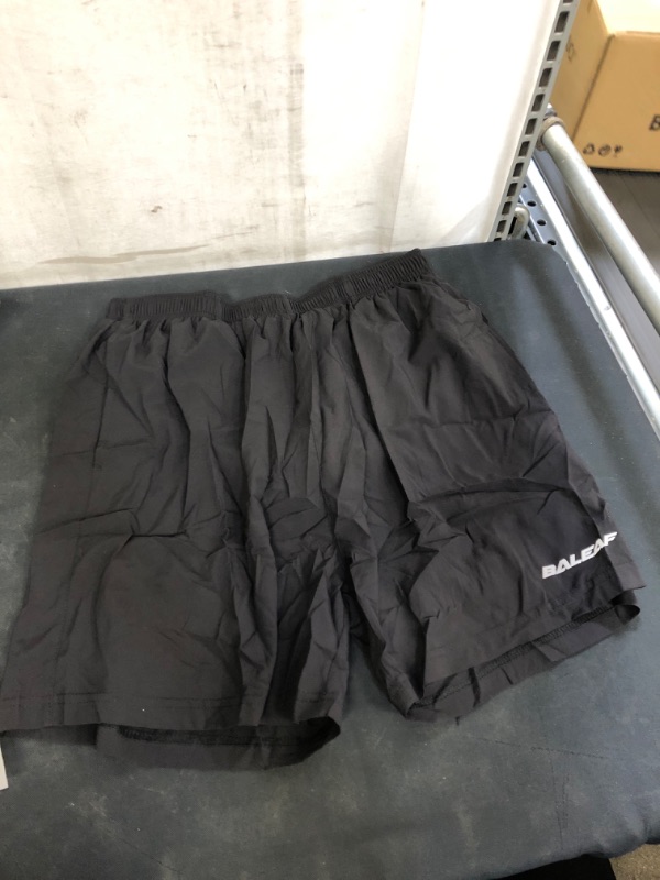 Photo 2 of BALEAF Men's 5 Inches Running Athletic Shorts Zipper Pocket, SIZE L 