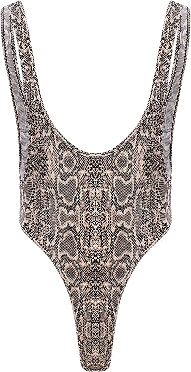 Photo 1 of ABAFIP Men's Deep U Neck High Cut Dance Leotard Bodysuit Backless Solid/Snakeskin Wrestling Singlet Activewear Undershirt
, SIZE UNKNOWN, LOKS LIKE A LARGE 