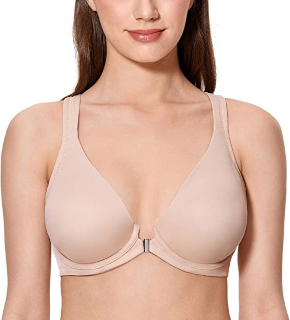 Photo 1 of CALVENA Women's Racerback Front Closure Bra No Padded Underwire Support Bras
 SIZE 34G