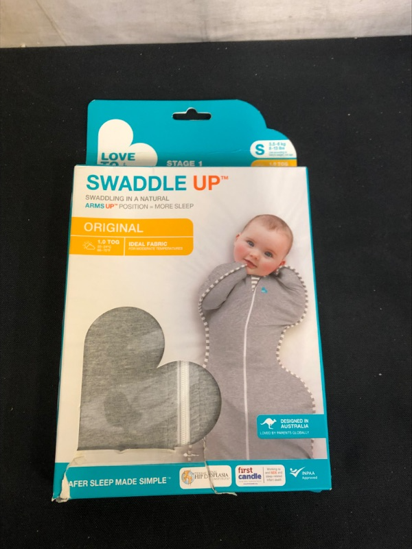 Photo 2 of Love To Dream Swaddle UP, Gray, Small, 8-13 lbs, Dramatically Better Sleep, Allow Baby to Sleep in Their Preferred arms up Posit