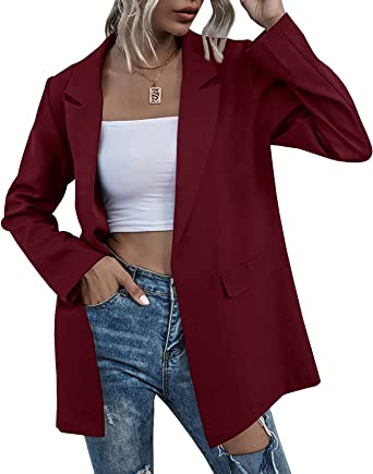 Photo 1 of Womens Work Casual Oversized Blazers Long Sleeve Open Front Office Business Jackets XXL 
