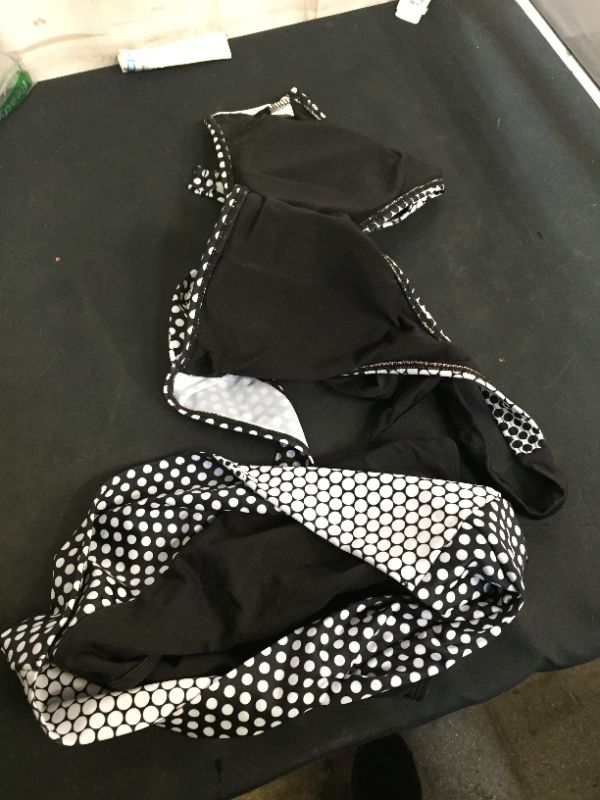 Photo 2 of Yanekop Womens Polka Dot Print Bikini Set Halter Neck Swimwear Twist Front 2 Piece Swimsuit SIZE M 
