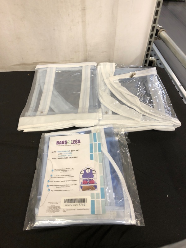 Photo 2 of 3 Packs Clear Kids Dance Costume Garment Bags