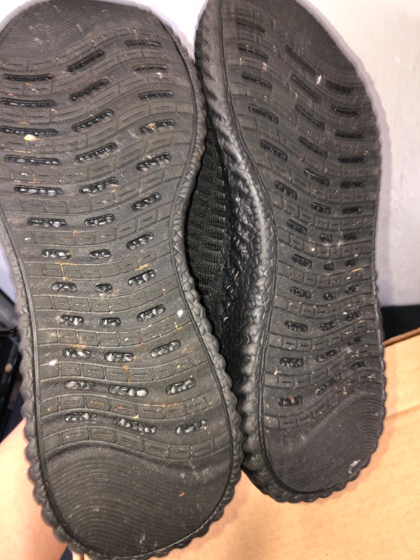 Photo 1 of Feethit Mens Slip On Walking Shoes Blade Non Slip Running Shoes Lightweight Breathable Mesh Fashion Sneakers, BLACK SIZE 10