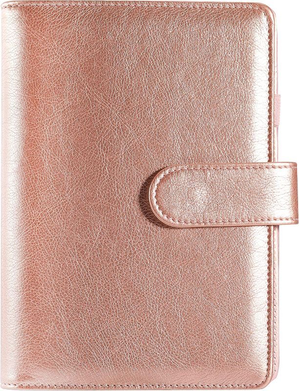 Photo 1 of A6 NOTEBOOK BINDER COVER 6 RING MINI ROSE GOLD