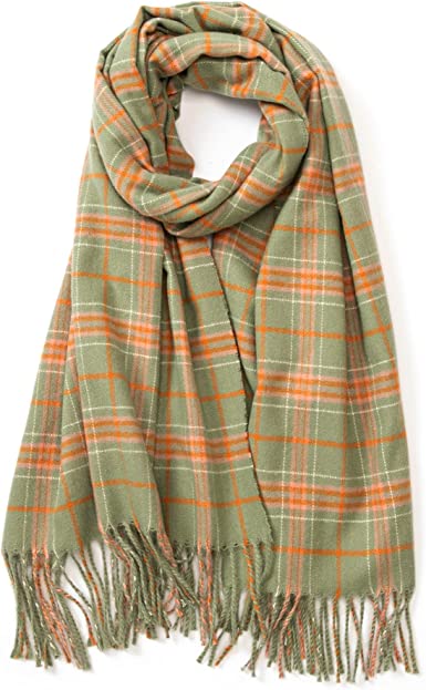 Photo 1 of Lallier Women's Winter Scarves, Soft Pashmina Shawl Wraps, Extra Large 78'' × 26'' with Gift Box (Forest Tartan)