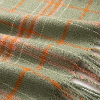 Photo 2 of Lallier Women's Winter Scarves, Soft Pashmina Shawl Wraps, Extra Large 78'' × 26'' with Gift Box (Forest Tartan)