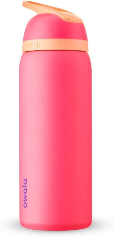 Photo 1 of 
Owala Flip Insulated Stainless Steel Water Bottle with Straw for Sports and Travel, BPA-Free, 32-Ounce, Hyper Flamingo