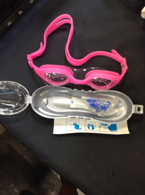 Photo 2 of 
Clear Swimming Goggles (Pink)
