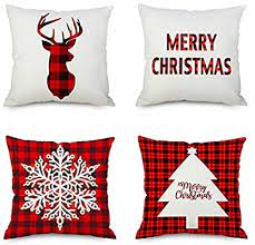 Photo 1 of 
THREEMAO Christmas Throw Pillow Covers 18 x 18 inch with Christmas Tree