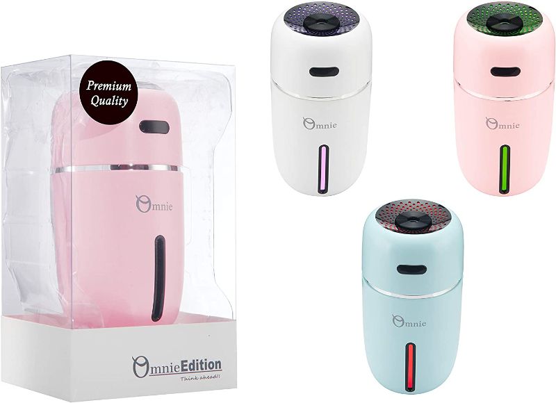 Photo 1 of 
Omnie Edition 200ml Ultrasound Cute Robot Mini Humidifier for Car, Car Diffuser with Cool Mist with One Button Operations for Car Room Bedroom Desk Office Plants Lasting up to 8 HRS USB Charge (Pink?