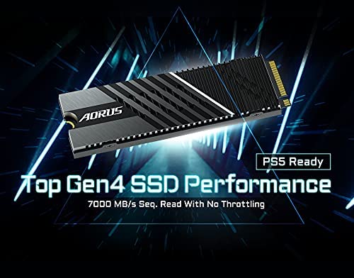 Photo 1 of GIGABYTE AORUS Gen4 7000s SSD 2TB PCIe 4.0 NVMe M.2, Nanocarbon Coated Aluminum Heatsink, 3D TLC NAND, SSD- GP-AG70S2TB