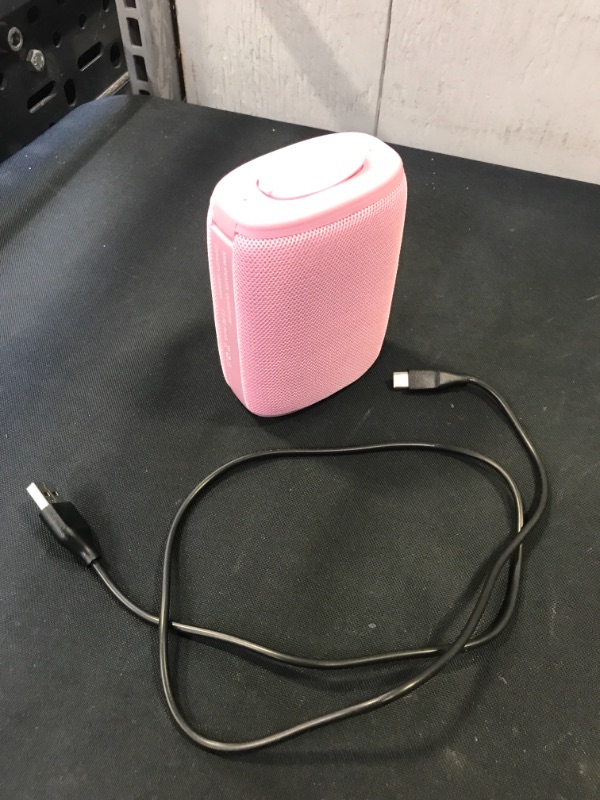 Photo 3 of Hadisala Portable Wireless Bluetooth Speakers - IPX7 Waterproof & Built in Mic - Outdoor Travel Speaker with TWS - Pink