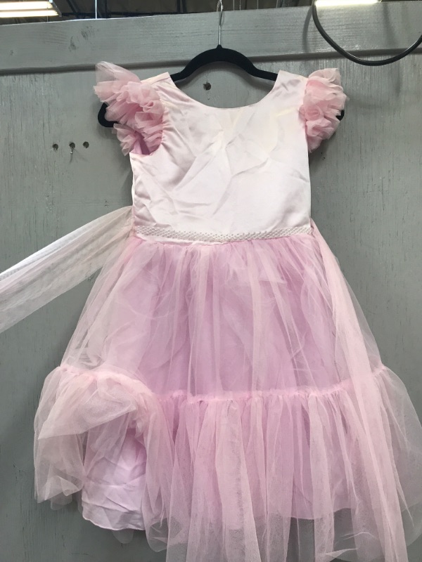 Photo 4 of Adaniwli Big Girls Bridesmaid Dress Backless Princess Dress Tulle Wedding Flower Girl Dress. SIZE 10-11Y