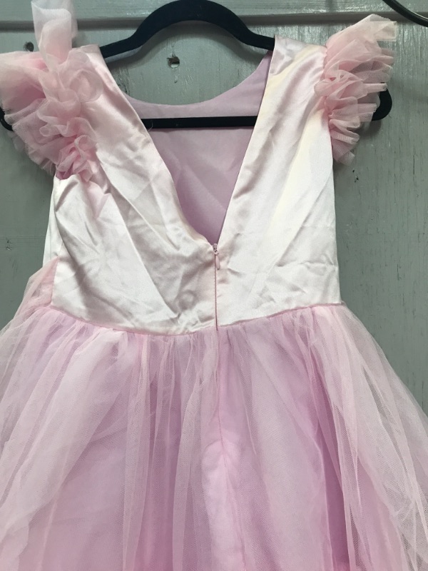 Photo 3 of Adaniwli Big Girls Bridesmaid Dress Backless Princess Dress Tulle Wedding Flower Girl Dress. SIZE 10-11Y