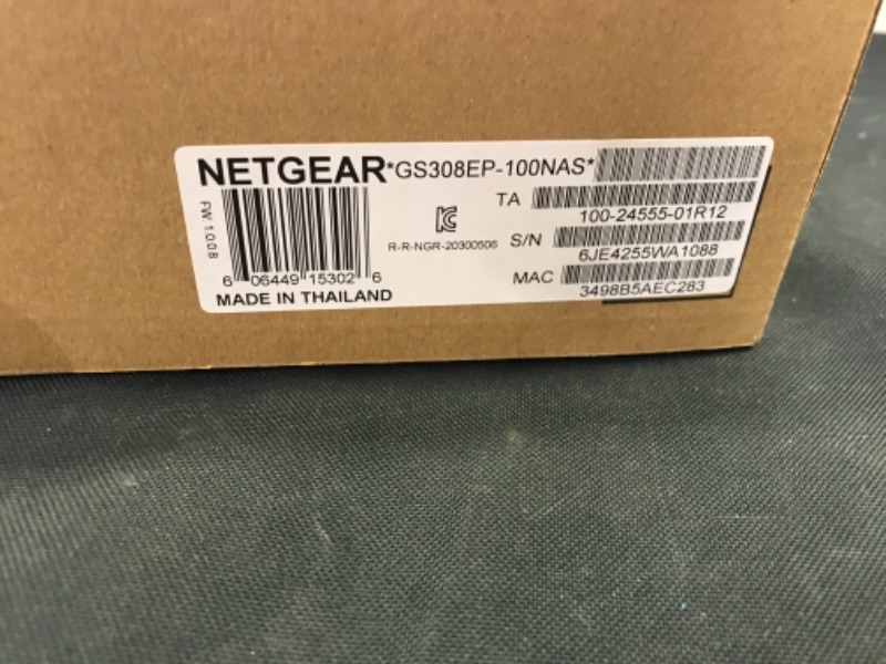 Photo 4 of Netgear GS308EP 8-Port Gigabit PoE+ Compliant Unmanaged Switch