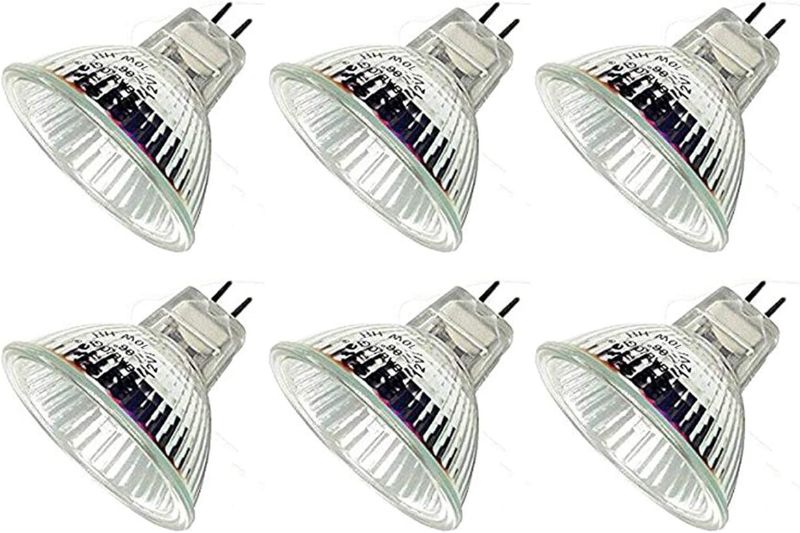 Photo 1 of CTKcom Halogen Light Bulbs(6 Pack) - 12Volt 20Watt MR16 Halogen Lamp Bi Pin Wide Beam High Lumens 2000Hr Life Precision Halogen