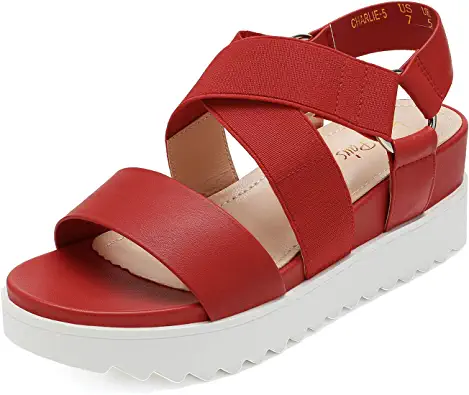 Photo 1 of DREAM PAIRS Women’s Open Toe Ankle Strap Platform Wedge Sandals 7