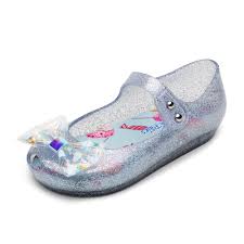 Photo 1 of DREAM PAIRS Girls Dress Shoes Toddler Cosplay Clear Sparkle Jelly Sandals with Bow Mary Jane Flats SIZE6T