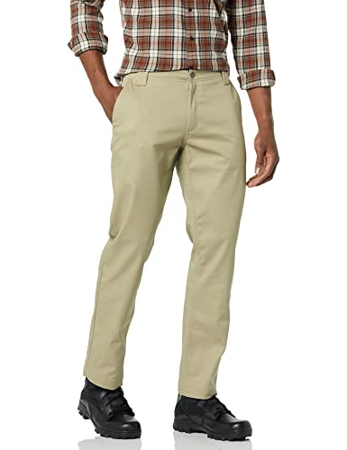 Photo 1 of Amazon Essentials Men's Stain & Wrinkle Resistant Slim-Fit Stretch Work Pant, Khaki, 38W X 30L 