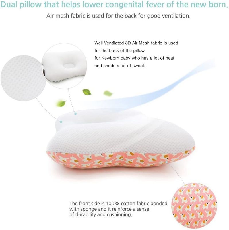 Photo 3 of Baby Pillow for Newborn Organic Cotton, Protection for Flat Head