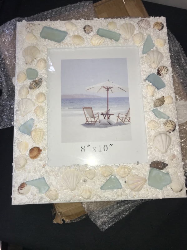 Photo 3 of 8 X10  Inches Square Picture Frame?Mother-of-Pearl Decorative Photo Frame Desktop Display Stand with Shatter-Resistant Glass Christmas Gifts for Mother, Sister, or Friends