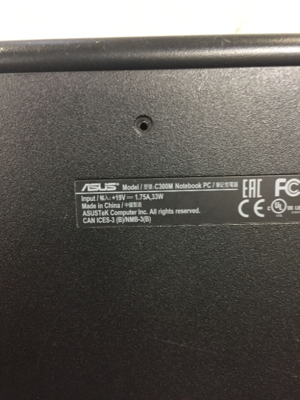 Photo 9 of ASUS Chromebook 13.3-Inch HD with Gigabit WiFi, 16GB Storage & 4GB RAM (Black)
(USED) (NEEDS TO BE STARTED)