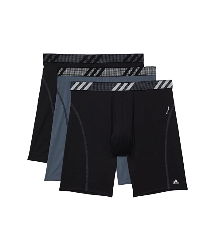 Photo 1 of Adidas Sport Performance Mesh Long Boxer Brief Underwear 3-Pack
