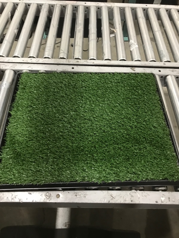 Photo 2 of Artificial Grass Puppy Pee Pad for Dogs and Small Pets - 20x25 Reusable 3-Layer Training Potty Pad with Tray - Dog Housebreaking Supplies by PETMAKER