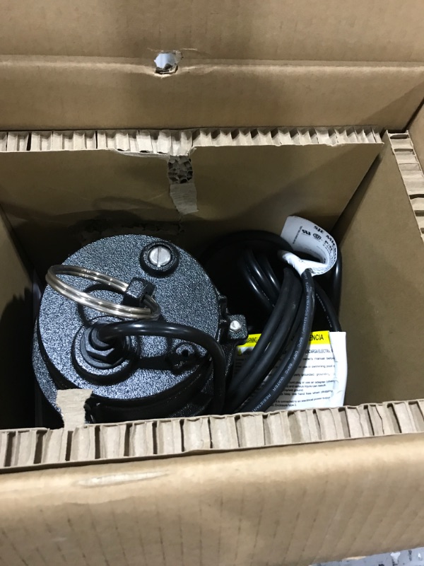 Photo 2 of Acquaer 1/2HP Submersible Sewage/Effluent Pump, 6000 GPH, Cast Iron, Automatic Tethered Float Switch, 115V Sump Pump for Septic Tank, Residential Sewage, Basement, 2'' NPT Discharge 1/2 HP