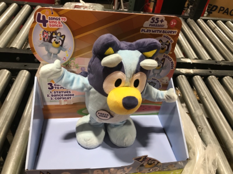 Photo 2 of Bluey Dance and Play 14" Animated Plush | Over 55 Phrases and Songs, Multicolor