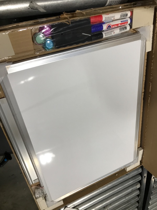 Photo 2 of Magnetic Dry Erase White Board, 24 X 18 Inches, GREY  Aluminium Frame

