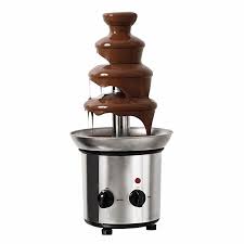 Photo 1 of 4 Tier S/S Steel Chocolate Fountain Machine Chocolate Heated Waterfall for Party
