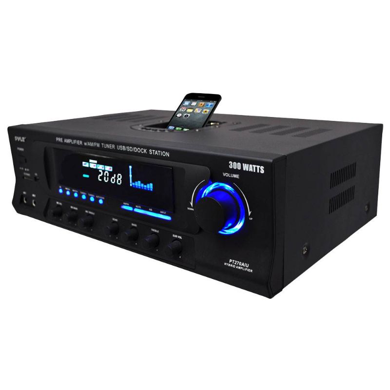 Photo 1 of Pyle Home Pt270aiu 30-watt Stereo Am/fm Receiver with Dock for
