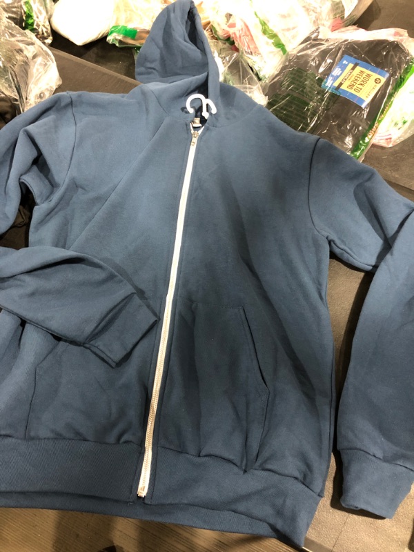 Photo 1 of BLUE ZIP UP HOODIE SIZE LG 