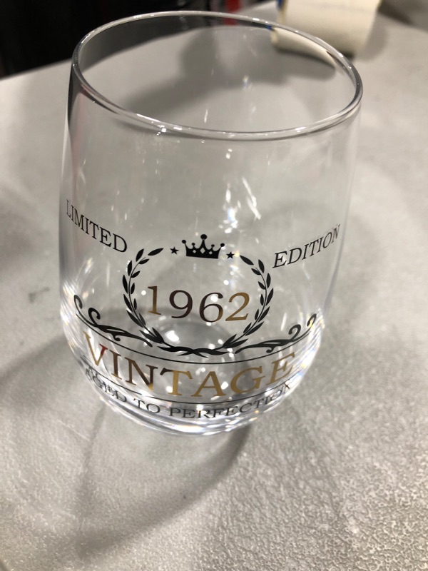 Photo 2 of 60th Birthday Gifts for Women Men Wine Glass - 1962 Vintage Funny Wine Glasses Gifts for Mom Dad Aunt Uncle Husband Wife Friends Turning 60, 60th Birthday Drinking Party Decoration for Her, Him https://a.co/d/4K5uDpf