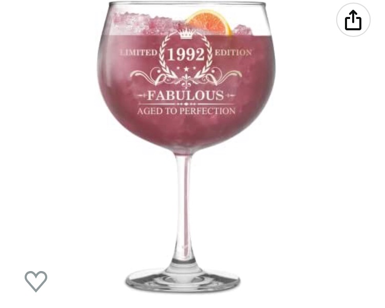 Photo 1 of 30th Birthday Gifts For Her - Vintage 1992 30th Birthday Decorations For Her - Best 30 Year Old Gifts Ideas For Wife, Friends, Sister, Her - Turning 30 Presents for Female - 22 Oz Wine Glass