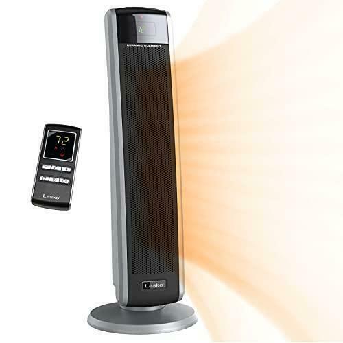 Photo 1 of Lasko 29” Ceramic Tower Heater for Large Rooms, Whole Room Heating with Oscillation, Overheat Protection, Digital Display, Timer, Remote Control, 1500W, Black, 5586
