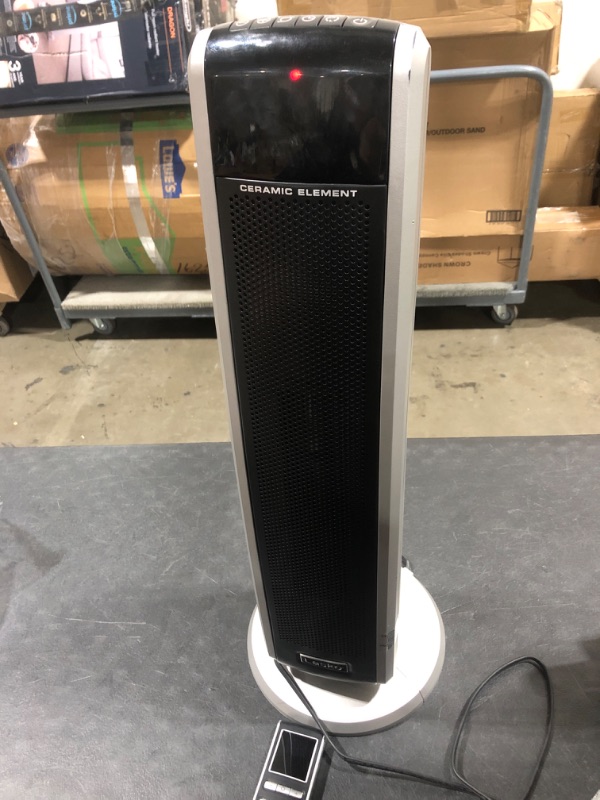 Photo 2 of Lasko 29” Ceramic Tower Heater for Large Rooms, Whole Room Heating with Oscillation, Overheat Protection, Digital Display, Timer, Remote Control, 1500W, Black, 5586
