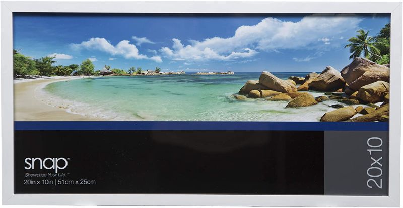 Photo 1 of Gallery Solutions 10x20 White Wood Wall Poster Frame

