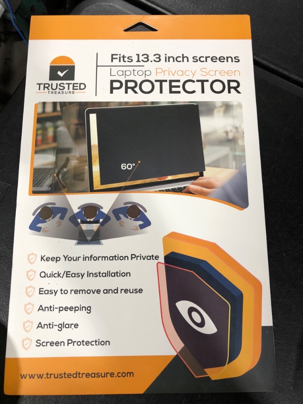 Photo 1 of Laptop Privacy Screen 13.3 inch - Our Privacy Screen Laptop Fits 13.3 inch Screens 16:9 Ratio - Protect Your Private Information While at Work or in Public  - Anti Glare Screen Protector