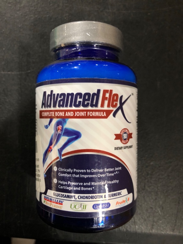 Photo 2 of Advanced Flex Clinical Strength Joint Supplement with Vitamin D,UC II, Fruitex-B, and Boswellin Super, Turmeric Curcumin, OptiMSM, Glucosamine, Chondroitin and Hyaluronic Acid, 90 Tablets