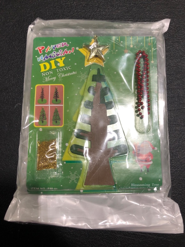 Photo 1 of 2Pcs Magic Growing Crystal Christmas Tree, Growing Christmas Tree for Kids DIY Crystal Grow Christmas Tree Xmas Birthday Gift