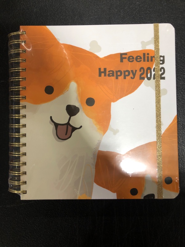 Photo 2 of 2022-2023 Hardcover Monthly Planner 2022 Agenda Daily Planner Weekly and Monthly 13 Months Planner from Jan 2022 - Jan 2023 8.3"X 9.3" Cute Dog Planner with Stickers + Flexible Cover + Monthly Tabs. FACTORY SEALED NEW!
