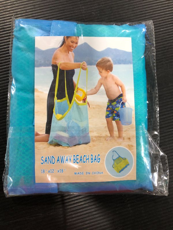 Photo 2 of Beach Mesh Tote Bag - Yookat Beach Toys/ Shell Bag Stay Away from Sand for the Beach, Pool, Boat - Perfect for Holding Childrens' Toys (Xl Size)
