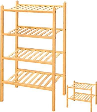 Photo 1 of 4 Tier Shoe Rack,100% Natural Bamboo Wooden Shoe Rack,Stackable Shoe Rack,Narrow Shoe Rack Organizer,Entryway Shoe Rack,Small Shoe Rack Wood,Shoe Racks for Closets,Shoes Rack,Shoe Stand
