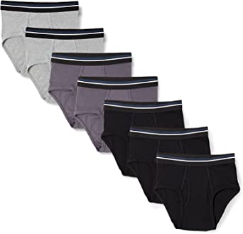 Photo 1 of Amazon Essentials Men's Tag-Free Cotton Briefs, Pack of 7
size L 