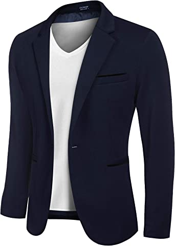 Photo 1 of COOFANDY Men's Casual Suit Blazer Jackets Lightweight Sports Coats One Button
size L