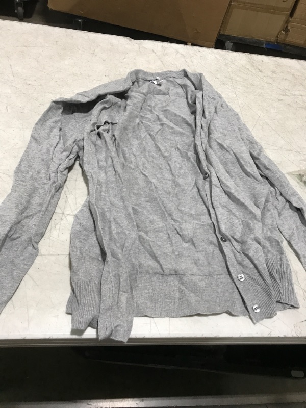 Photo 2 of Amazon Essentials Women's Lightweight Crewneck Cardigan Sweater (Available in Plus Size) Large Light Grey Heather